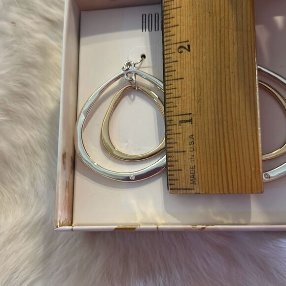 Robert Lee Morris Double Hoop Earrings NWT - Picture 3 of 5